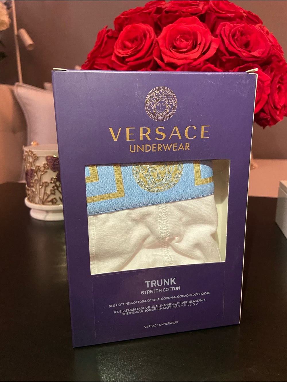 VERSACE Men's Trunk Cotton Underwear Size 3 US XS NEW!